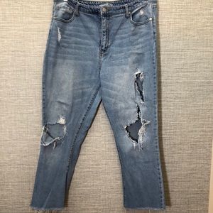 Wild Fable High Waist Distressed Mom Jeans size 14